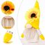 ENLACE Frühling Sonnenblume Biene Wichtel, Handgefertigte Gefüllte Gesichtslose Puppe Zwerg Dekorationen Frühlingsdeko, Sonnenblume Deko für Home Farmhouse Kitchen Decor, 2 Stück