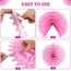 SUNBEAUTY 11 Stück rosa Papierfächer Papierfächer Party Dekoration Papierblumen zum Aufhängen Geburtstag Party Hochzeit Neujahr Babyparty Gartenparty
