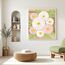 SUNBEAUTY 7 Stück 3D Weiß-Rosa Gänseblümchen Wanddeko,Papier Blumen Deko Künstliche Blumen für Muttertag Wohnzimmer Wanddekoration Schlafzimmer Innen Frühling Deko,Kinderzimmer Deko