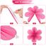 SUNBEAUTY 9 Stück Papier Fächer Dekoration Hanging Girlande Rosa Gelb Blumen Papierfächer Party Deko Set für Hochzeit Geburtstag Tea Party Tischdeko Classroom Baby Shower Backdrop Garland
