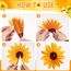 SUNBEAUTY 12 Stück Papierfächer Dekoration Sonnenblumen Geburtstag Hängende Papier Fächer 3D Bienen für Hochzeit Sommer Geburtstag Kinderparty Tea Party Tischdeko Muttertag Deko Classroom Baby Shower