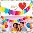 SUNBEAUTY 33PCS Bunte Party Deko Regenbogen Pompons Deko Hanging Fiesta Paper Fans Colourful Garland and Hanging Spiral Garland for Kindergeburtstag Wedding Birthday Mexican Fiesta Cinco De Mayo