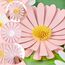 SUNBEAUTY 7 Stück 3D Weiß-Rosa Gänseblümchen Wanddeko,Papier Blumen Deko Künstliche Blumen für Muttertag Wohnzimmer Wanddekoration Schlafzimmer Innen Frühling Deko,Kinderzimmer Deko