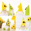 ENLACE Frühling Sonnenblume Biene Wichtel, Handgefertigte Gefüllte Gesichtslose Puppe Zwerg Dekorationen Frühlingsdeko, Sonnenblume Deko für Home Farmhouse Kitchen Decor, 2 Stück