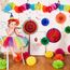 SUNBEAUTY 33PCS Bunte Party Deko Regenbogen Pompons Deko Hanging Fiesta Paper Fans Colourful Garland and Hanging Spiral Garland for Kindergeburtstag Wedding Birthday Mexican Fiesta Cinco De Mayo