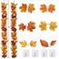 Artiflr Herbstgirlande, Ahornblatt, 1,5 m / Strang, hängende Rebe, künstliches Herbstlaub, Girlande, Erntedankfest, Dekoration für Zuhause, Hochzeit, Kamin, Party, Weihnachten, 2 Stück