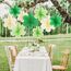 SUNBEAUTY 9 Stück Papier Fächer Dekoration Hanging Girlande Grüne Beige Blumen Papierfächer Party Deko Set für Hochzeit Geburtstag Tischdeko Classroom Baby Shower