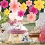 SUNBEAUTY 9 Stück Papier Fächer Dekoration Hanging Girlande Rosa Gelb Blumen Papierfächer Party Deko Set für Hochzeit Geburtstag Tea Party Tischdeko Classroom Baby Shower Backdrop Garland