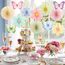 SUNBEAUTY 12 Stück Papier Fächer Dekoration Hanging Girlande Schmetterling Blumen Papierfächer Gartenparty deko Set für Hochzeit Geburtstag Tea Party Tischdeko Classroom Baby Shower Fasching Deko