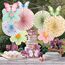 SUNBEAUTY 12 Stück Papier Fächer Dekoration Hanging Girlande Schmetterling Blumen Papierfächer Gartenparty deko Set für Hochzeit Geburtstag Tea Party Tischdeko Classroom Baby Shower Fasching Deko