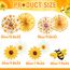 SUNBEAUTY 12 Stück Papierfächer Dekoration Sonnenblumen Geburtstag Hängende Papier Fächer 3D Bienen für Hochzeit Sommer Geburtstag Kinderparty Tea Party Tischdeko Muttertag Deko Classroom Baby Shower
