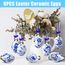 Funtery Porzellan-Ornamente, Chinoiserie Ostereier-Deko, Anhänger für Osterbaum, Keramik-Hängeornamente, 9-teiliges Set, Blau/Weiß (Ei-Stil)