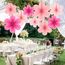 SUNBEAUTY 9 Stück Papier Fächer Dekoration Papierblumen zum Aufhängen Rosa Blumen Papier Party Deko Set für Hochzeit Geburtstagsdeko Tischdeko Baby Shower Frühling Sommer Deko