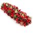 COM-FOUR® Adventskranz länglich, Kerzenständer Weihnachten für 4 Kerzen, Kerzenhalter, Adventsgesteck, XL Adventskerzenhalter, Kerzenleiste als Tischdeko (Adventsgesteck roter Glitter - 4 Kerzen)