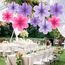 SUNBEAUTY 9 Stück Papier Fächer Dekoration Hanging Girlande Blau Hellviolett Orange Blumen Papierfächer Party Deko für Hochzeit Geburtstag Tea Party Tischdeko Classroom Baby Shower Backdrop Garland