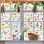 Moxled 10 Blätter Fensterbilder Ostern Selbstklebend, Fensterdeko Ostern mit Hasen Ostereier Küken, Wiederverwendbar Statisch Haftende PVC Aufkleber für Fenster Tür Kinderzimmer Frühling Osterdeko