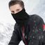 Winter Loop Schal Herren & Damen,Universal Schlauchschal Winter Halstuch,Multifunktionstuch Halswärmer,Weichem Fleece Schlauchschal,Winddicht für Outdoor Skifahren Motorrad Laufen Radfahren,Schwarz