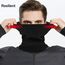 Winter Loop Schal Herren & Damen,Universal Schlauchschal Winter Halstuch,Multifunktionstuch Halswärmer,Weichem Fleece Schlauchschal,Winddicht für Outdoor Skifahren Motorrad Laufen Radfahren,Schwarz