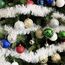 Allgala XG93201 Lametta-Girlande, Weihnachtsfolie, Dekoration für Weihnachtsbaum, Wandschiene, Zuhause, Büro, Veranstaltung, Weiß, 15 m