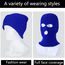 LINSOCLE 2pcs Balaclava - 3-Loch Sturmmaske, Gestrickte Sturmhaube in blau , Multifunktionsmaske, Skimütze für Motorrad und Fahrrad