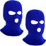 LINSOCLE 2pcs Balaclava - 3-Loch Sturmmaske, Gestrickte Sturmhaube in blau , Multifunktionsmaske, Skimütze für Motorrad und Fahrrad