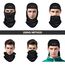 KINGBIKE Sturmhaube Sturmmaske Balaclava Skimaske Warme Gesichtsmaske für Kaltes Wetter Winter Skifahren Snowboarden Motorradfahren Eisfischen Herren Damen Schwarz(Winddicht)