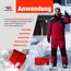SHW-FIRE | Schneeschieber 50 cm breit, robuster Holzstiel, Schaufel aus Kunststoff, und Aluminiumkante, Schneeschaufel optimal für Schnee räumen auf Gehwegen & Einfahrten | Made in Germany