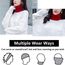 Fleece Halswärmer Thermo Snoods Unisex Dicker Winter Kaltwetter Gestrickter Rundschal für Radfahren Motorradsport (Rot)
