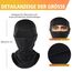 HEGCOIIE 2 Stück Winter Sturmhaube für Herren und Damen,Winddicht Thermo Balaclava Gesichtsmaske Skimaske für Outdoor Sports Radfahren, Skifahren, Motorrad, Fahrrad (Schwarz+Schwarz)