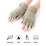 JUNRUI Fingerlose Handschuhe, Handschuhe ohne Finger Winter Warme Strickhandschuhe Arbeiten Camping Wandern Laufen Radfahren Fahren für Herren und Damen