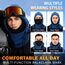 AYPOW Thermo Fleece Sturmhauben Winter, Winddichte Balaclava Gesichtsmaske, Warme Fleecefutter Skimaske Weicht Verstellbare Kapuze Hut Motorrad Fahrrad für Herren Damen Outdoor Skifahren