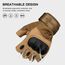 FREE SOLDIER Outdoor Handschuhe Herren Taktische Trainings Motorradhandschuhe Kletter Tactical Handschuhe Halbfinger Gilt für Radfahren Airsoft Militär Paintball (L,Sandfarbe)