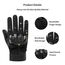 HUNTVP Taktische Handschuhe Touchscreen Militär Einsatzhandschuhe Atmungsaktiv Fahrrad Handschuhe Motorradhandschuhe für Softair Paintball Wandern Klettern Radsport,Schwarz XL