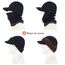 AYPOW Wintermantel aus Sturmhaube mit flexiblem Halswärmer, winddichter, Unisex Warmer Ski-Gesichtsmaske für Outdoor-Sportarten - Marineblau