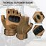 FREE SOLDIER Outdoor Handschuhe Herren Taktische Trainings Motorradhandschuhe Kletter Tactical Handschuhe Halbfinger Gilt für Radfahren Airsoft Militär Paintball (L,Sandfarbe)