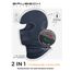 BRUBECK Funktionale Sturmhaube | Skimaske | Motorradmaske | Unisex | Atmungsaktiv | Snowboard | KM00010 | Dunkelgrau | Größen: S/M