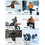 ROCKBROS Sturmhaube Motorrad, Balaclava Skimaske Herren Damen, Full Face Gesichtsmaske, Wintermütze & Halswärmer, Warm, Wasserabweisendem, Atmungsaktiv für Radfahren, Skifahren, Snowboarden