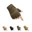 HYCOPROT Taktische Halbfinger Handschuhe Outdoor-Militär Motorrad Einsatzhandschuhe Leichte Atmungsaktive Sporthandschuhe für Fahrrad Airsoft Paintball Wandern Felsklettern (Grün, Large)
