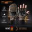 Heat 2 Fingerlose Handschuhe und Fäustlinge Kombination, warme Winterhandschuhe gegen den Wind und Kälte im Winter – Sporthandschuhe, Fahrradhandschuhe Damen, Herren – Braun, 7, Small