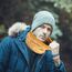NEOLA Winter-Halswärmer – Thermo-Strickschals, winddicht, mit Fleece gefüttert, runder Schal, weicher, warmer Halswärmer, Geschenke für Herren, Radfahren, Skifahren, Motorradfahren