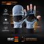 Heat 2 Fingerlose Handschuhe und Fäustlinge Kombination, warme Winterhandschuhe gegen den Wind und Kälte im Winter – Sporthandschuhe, Fahrradhandschuhe Damen, Herren, blau, Medium