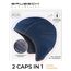 BRUBECK Hautenge Sport Beanie | Dünnes Material | Dunkelblaue Motorrad Untermütze | Jogging | HM10020A, Gr. S/M, Navy Blue