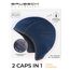 BRUBECK Windschutz Sportkappe | Elastisches Material | Atmungsaktiv | Reitermütze | Ski | Boulder Unterhelmkappe| HM10020A, Gr. L/XL, Navy Blue
