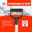 SHW-FIRE | Schneeschieber 40 cm breit, robuster Holzstiel, Schaufel aus Kunststoff, und Aluminiumkante, Schneeschaufel optimal für Schnee räumen auf Gehwegen & Einfahrten | Made in Germany