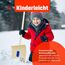 SHW-FIRE | Schneeschieber für Kinder mit 26 cm Schaufel und 75 cm Holzstiel, Schaufel aus 5-lagigem Sperrholz, stabil und leicht, Schneeschaufel für Kinder | Made in Germany