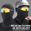 CYCLESPEED Sturmhaube Motorrad Fahrrad Balaclava Winter Skimaske für Herren Damen Gesichtshaube Warm Winddicht Atmungsaktiv für Laufen Outdoor-Aktivitäten (Schwarz+Schwarz)