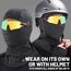CYCLESPEED Sturmhaube Motorrad Fahrrad Balaclava Winter Skimaske für Herren Damen Gesichtshaube Warm Winddicht Atmungsaktiv für Laufen Outdoor-Aktivitäten (Schwarz+Grau)