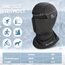 CYCLESPEED Sturmhaube Motorrad Fahrrad Balaclava Winter Skimaske für Herren Damen Gesichtshaube Warm Winddicht Atmungsaktiv für Laufen Outdoor-Aktivitäten (Schwarz+Grau)