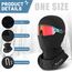 CYCLESPEED Sturmhaube Motorrad Fahrrad Balaclava Winter Skimaske für Herren Damen Gesichtshaube Warm Winddicht Atmungsaktiv für Laufen Outdoor-Aktivitäten (Schwarz+Schwarz)
