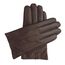Downholme Klassische Lederhandschuhe mit Innenfutter aus Kaschmir für Herren (Braun, M)